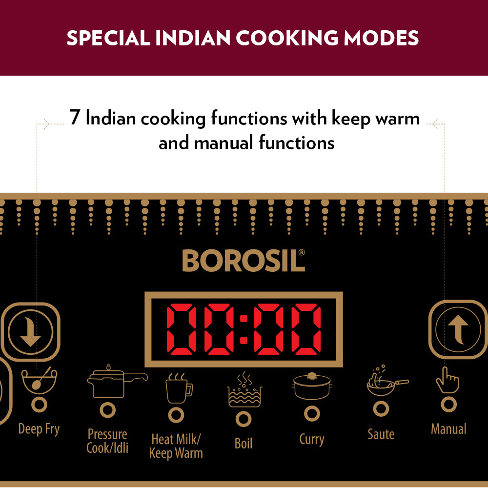 BOROSIL SMART KOOK INDUCTION COOKER PC13 1400WATT