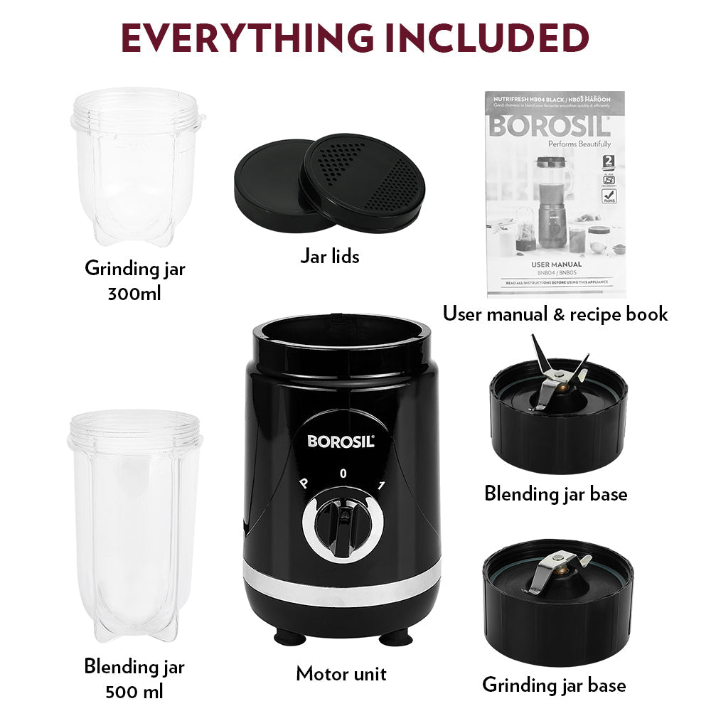 BOROSIL NUTRIFRESH BLACK NB04 400 WATT