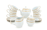 Hitkari Rainbow Gold Porcelain Tea Set 17pcs