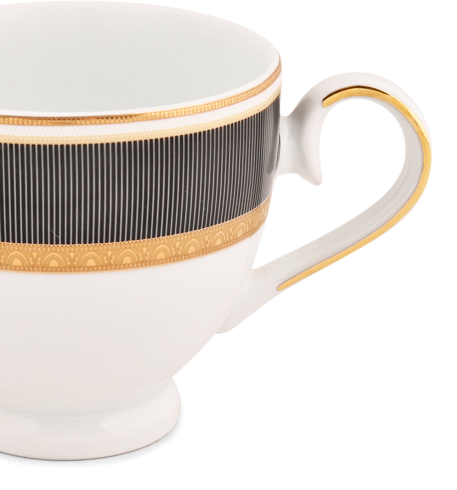 HITKARI BLACK VELVET PORECLAIN CUP SAUCER 12 PCS