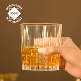 Borosil Whisky Glass 4pc 300ml & Plate 1pc