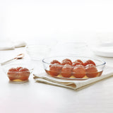 Borosil Katori 6pc 300ml & Glass Oval Plate 1pc