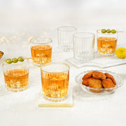 Borosil Whisky 6pc 300ml & Glass Plate 1pc