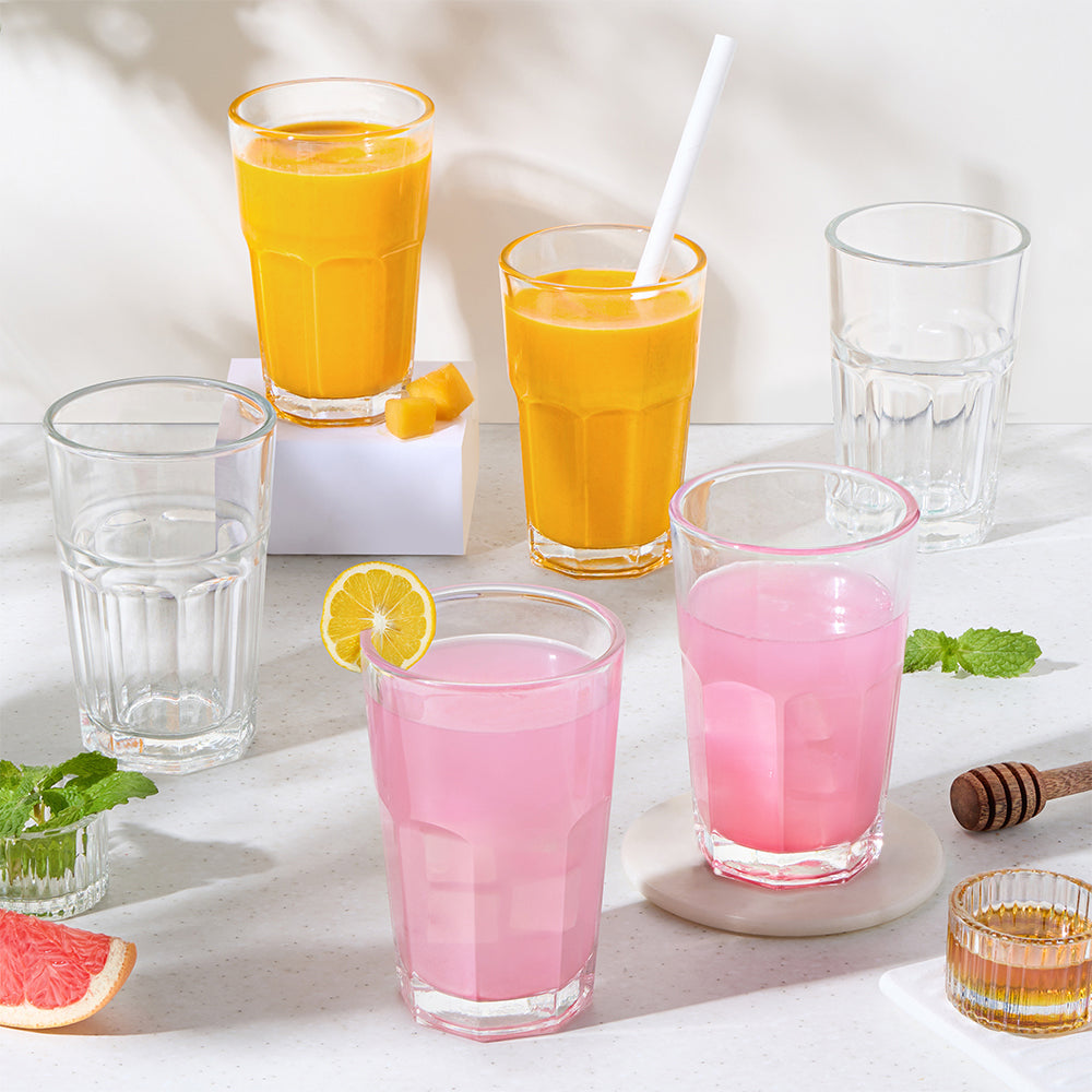 BOROSIL CREST GLASS TUMBLER 350ML 6 PCS SET