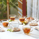 Borosil Oasis Plain Tea Mug 200ml | 6 Pcs