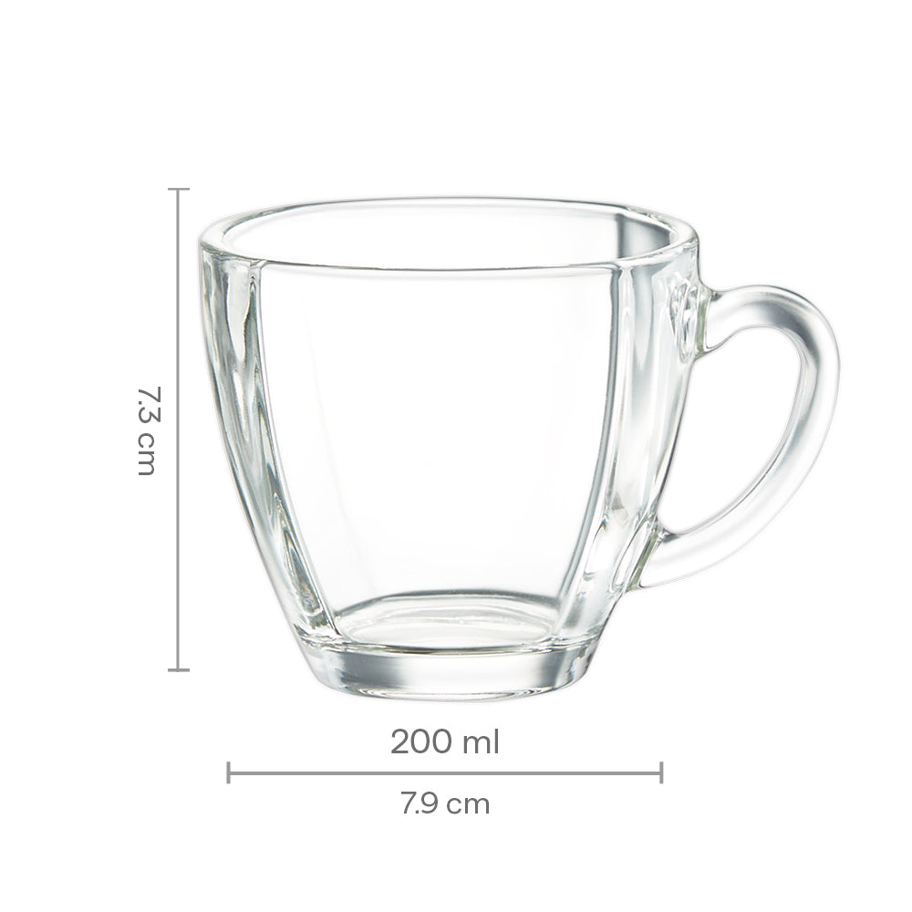 BOROSIL OASIS PLAIN TEA MUG 200ML 6 PCS