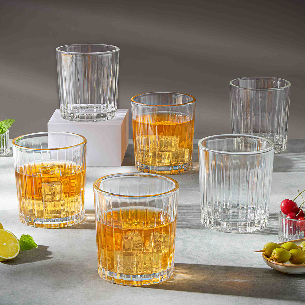 BOROSIL NOBLE  WHISKEY GLASS  6PCS 300ML