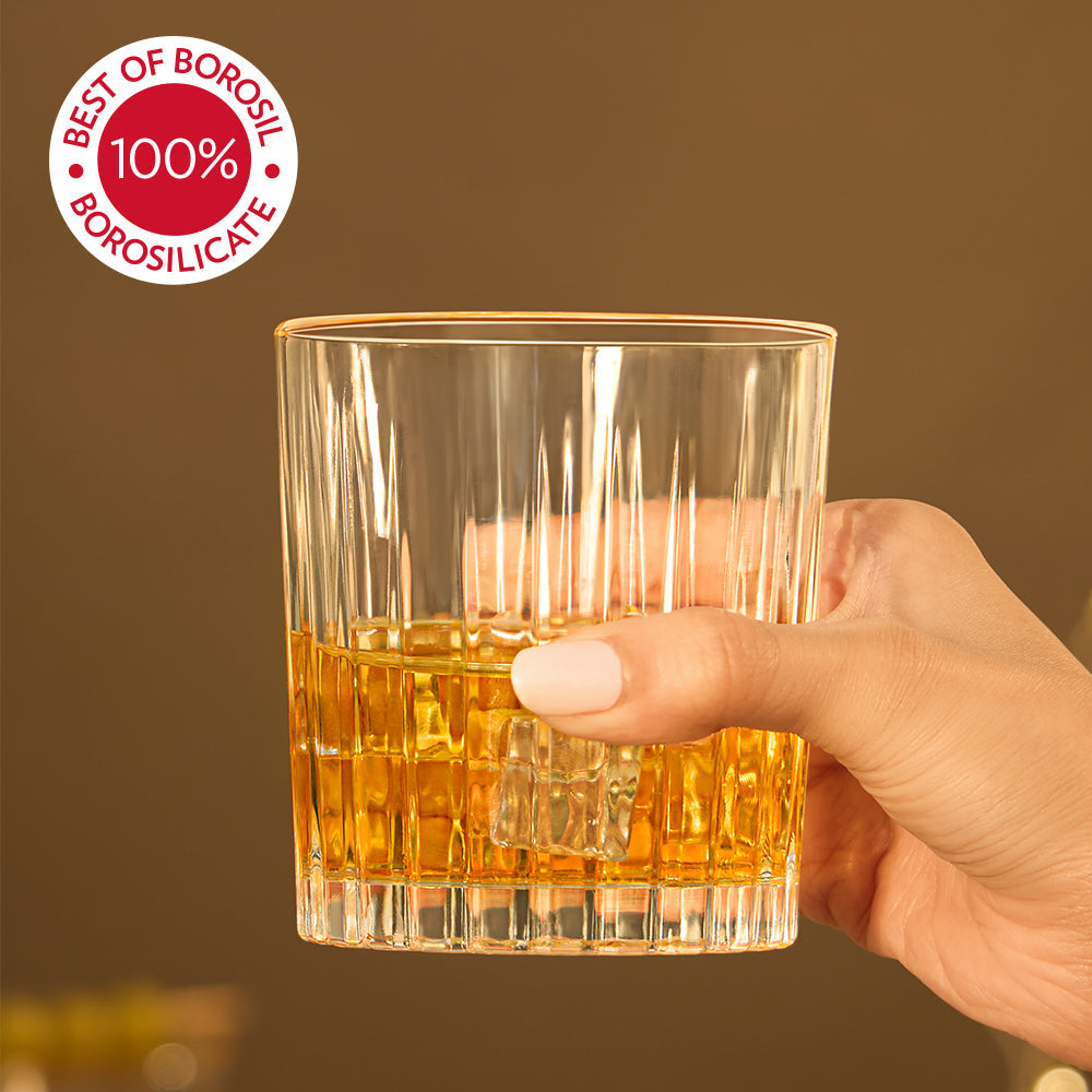 BOROSIL NOBLE  WHISKEY GLASS  6PCS 300ML