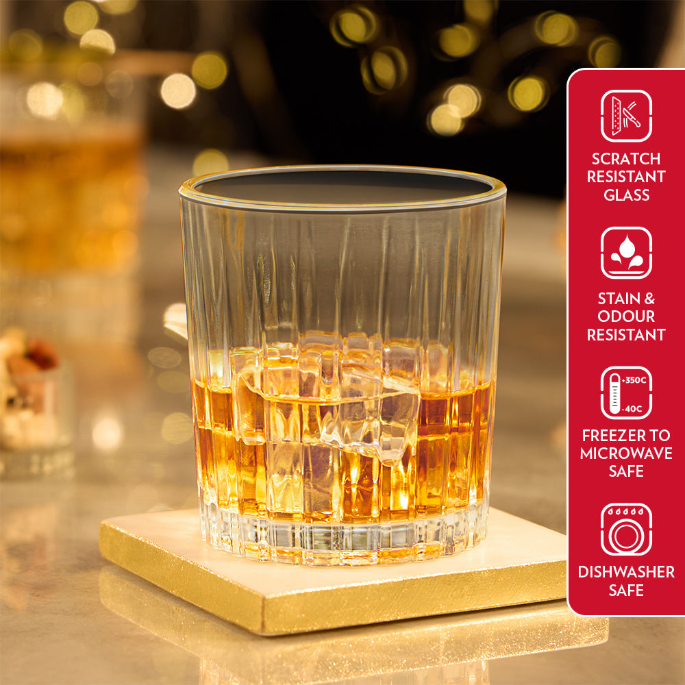 BOROSIL NOBLE  WHISKEY GLASS  6PCS 300ML
