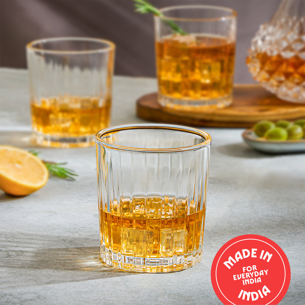 BOROSIL NOBLE  WHISKEY GLASS  6PCS 300ML