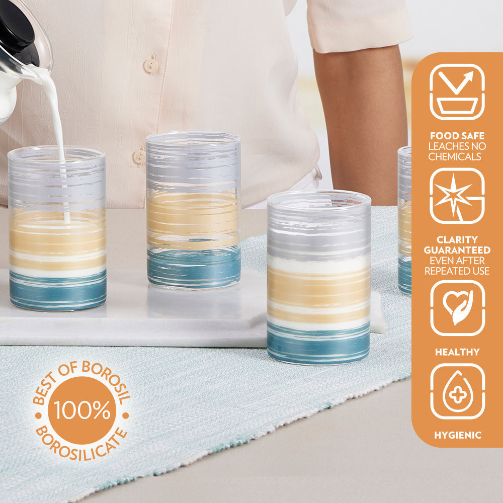 BOROSIL GLANCE VISON GLASS 295ML 6PCS SET