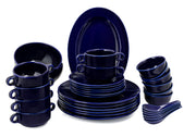 Hitkari Glossy Cobalt Porcelain Dinner Set 33pcs