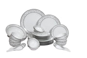 HITKARI PORCELAIN DINNER SET 33PCS White with Grey