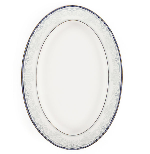 Hitkari Porcelain Dinner Set 33pcs White with Black dimensions
