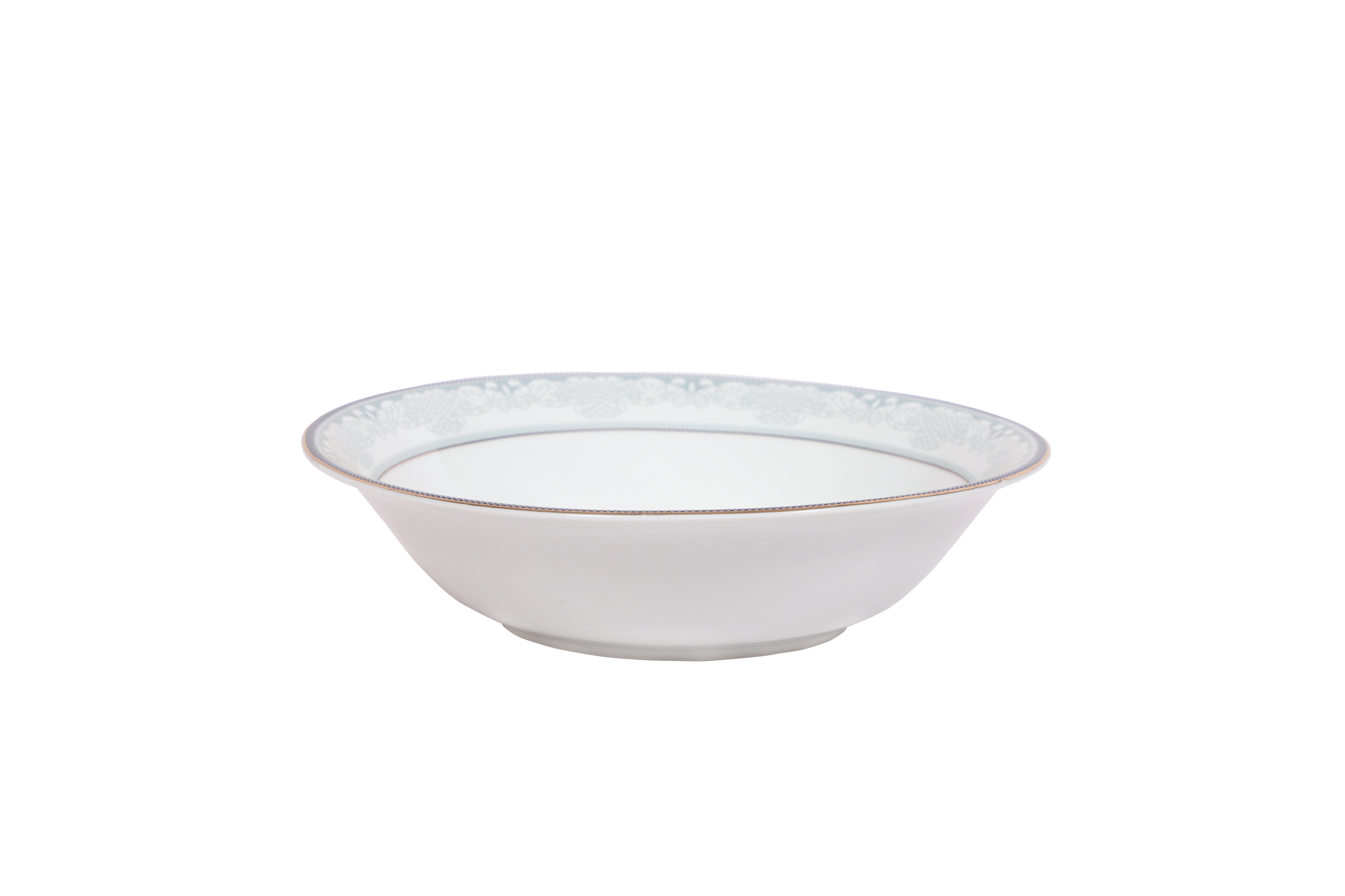 HITKARI PORCELAIN DINNER SET 33PCS White with Black
