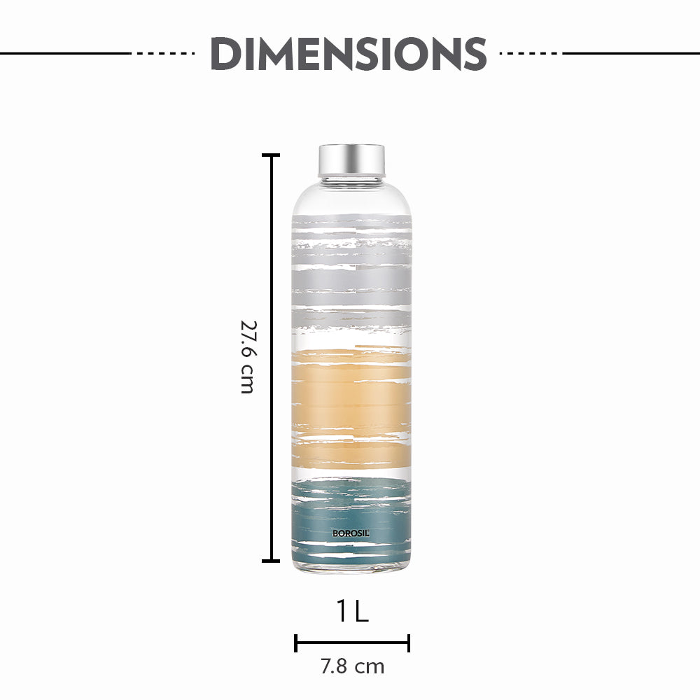 BOROSIL GLANCE BOROSILICATE GLASS BOTTLE 1000ML