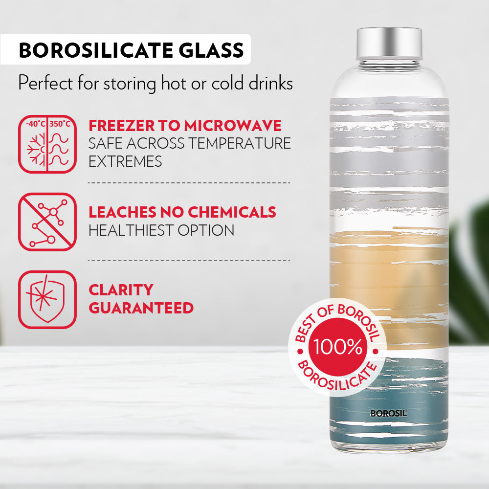 BOROSIL GLANCE BOROSILICATE GLASS BOTTLE 1000ML