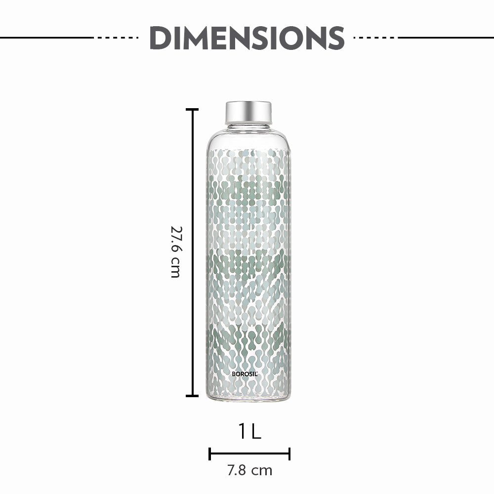 Borosil Vista Borosilicate Glass Bottle 1000ml