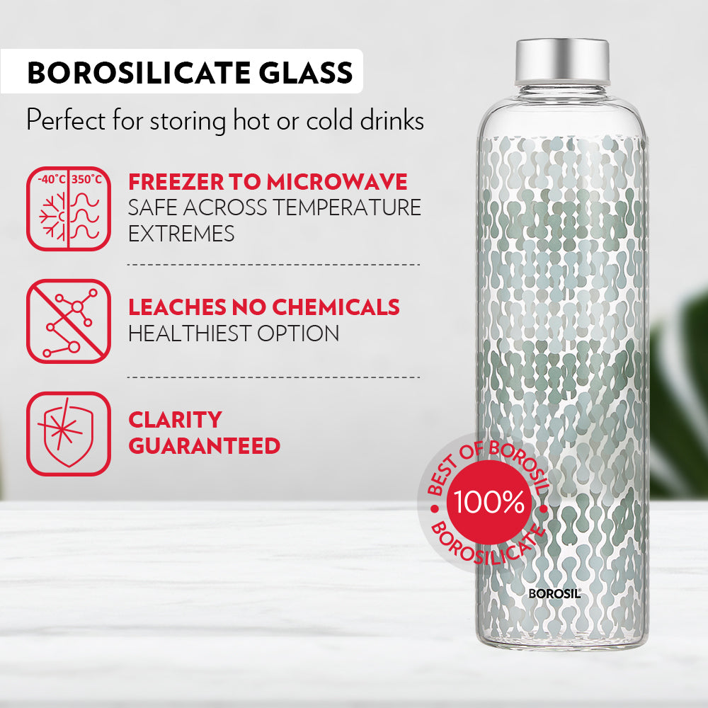 Borosil Vista Borosilicate Glass Bottle 1000ml