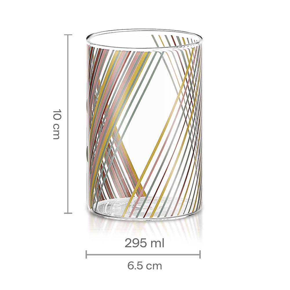 BOROSIL PRISM GLASS MEDIUM 295ML 6PCS