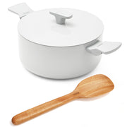 Ember Cookware Arcilla Ceramic Dutch Oven | 5 Litre Non Stick Non Toxic Pot with Lid | Isi Certified | Ceramic Cookware | Biryani Pot | Grey