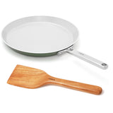 Ember Cookware Arcilla Ceramic Non Stick Tawa | Non Toxic Roti & Chapati Pan | Isi Certified | Ceramic Cooking Tawa | Green