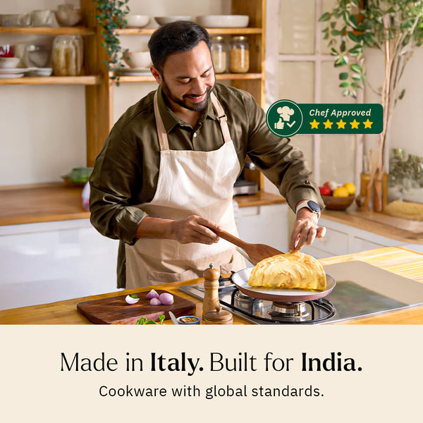 Ember Cookware Arcilla Ceramic Non Stick Tawa | Non Toxic Roti & Chapati Pan | Isi Certified | Ceramic Cooking Tawa |Green dimensions