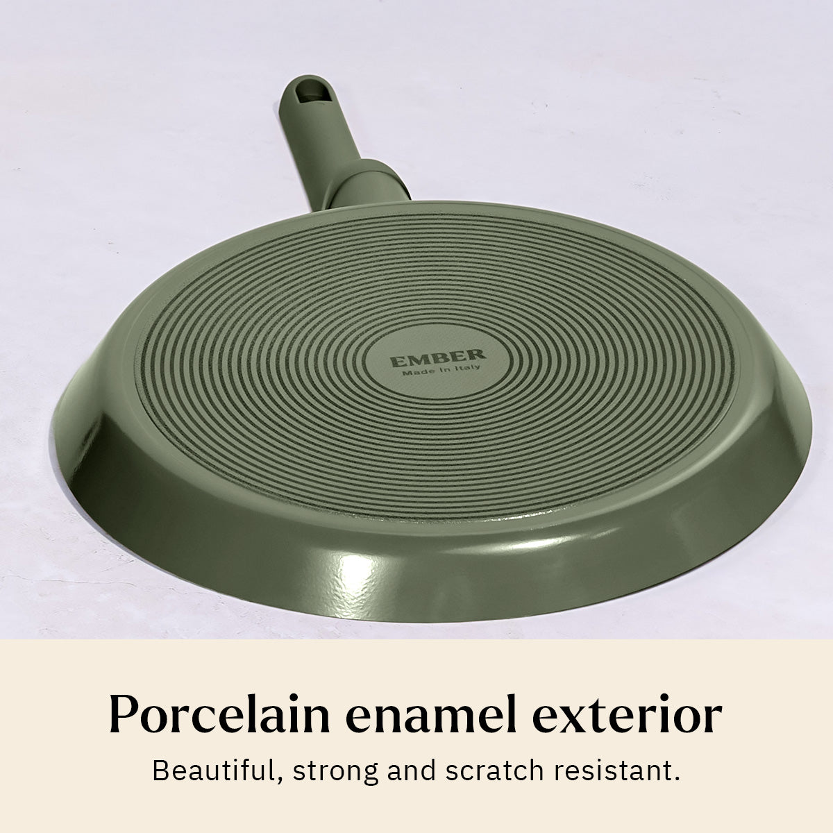 Ember Cookware Arcilla Ceramic Non Stick Tawa 28cm | Non Toxic Roti & Chapati Pan | ISI Certified | Ceramic Cooking Tawa | PFAS & PTFE Free | 5-Year Warranty | Green