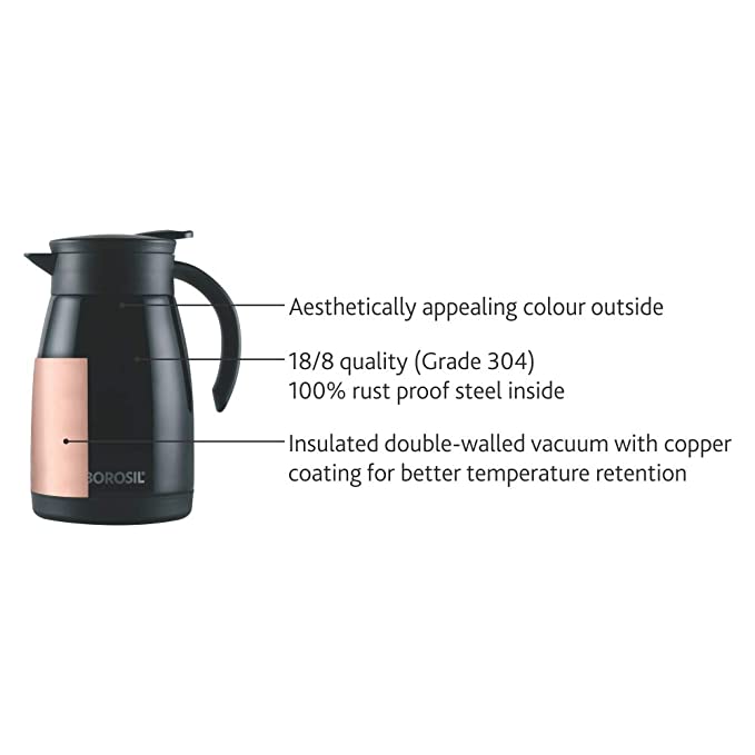 BOROSIL TEAPOT BLACK 1.5 LITRE