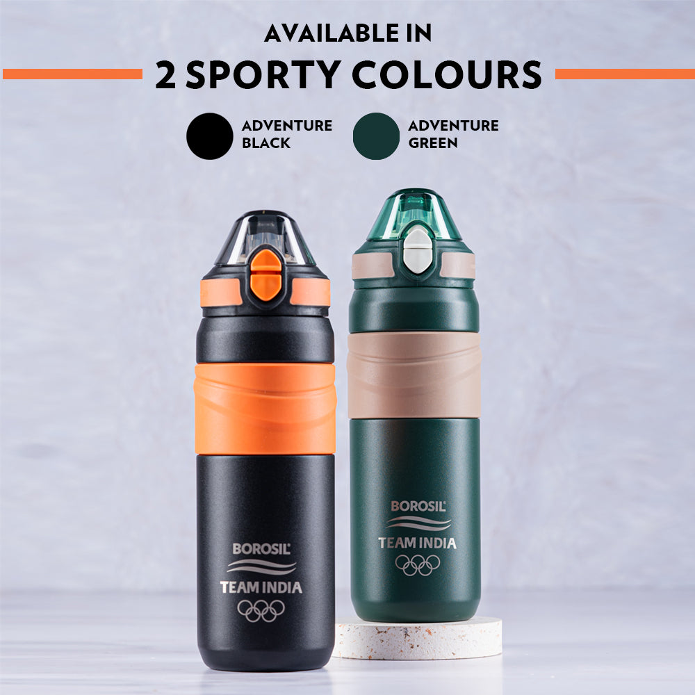 BOROSIL ADVENTURE SPORT BOTTLE BLACK 560ML