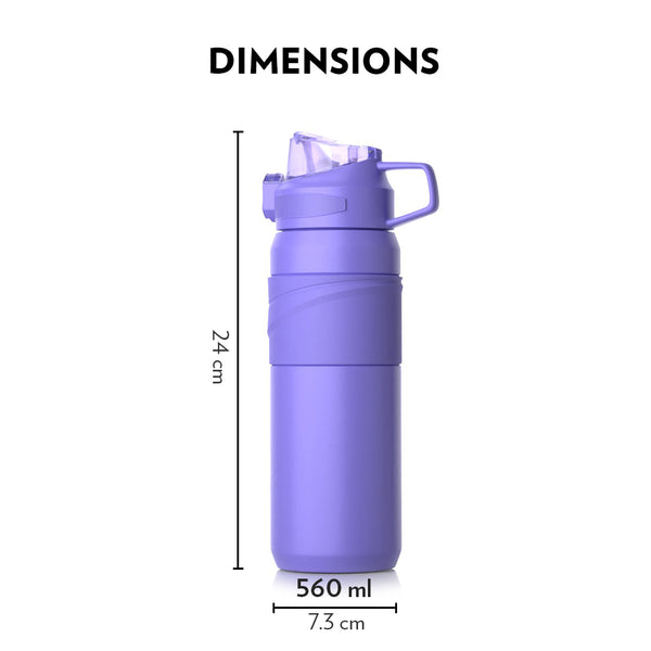 Borosil Adventure Sport Bottle Veri Veri 560ml dimensions