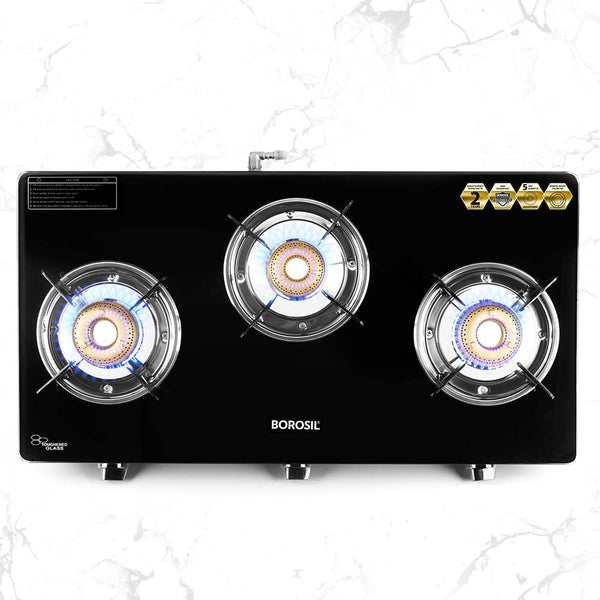 BOROSIL MAGNUM 3 BURNER COOKTOP 8MM TOUGHENED GLASSTOP dimensions
