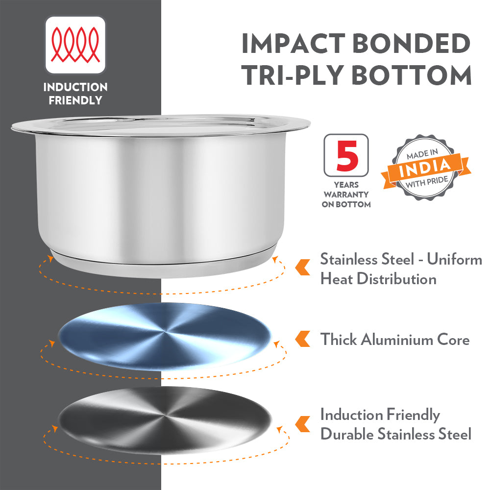 BOROSIL TOPE WITH LID 14CM 1 LITRE