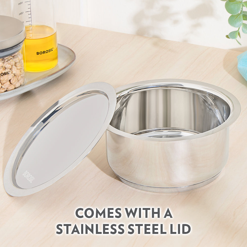 BOROSIL TOPE WITH LID 14CM 1 LITRE