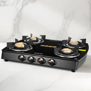 BOROSIL PRIMA 4 BURNER COOKTOP  8MM TOUGHENED GLASSTOP