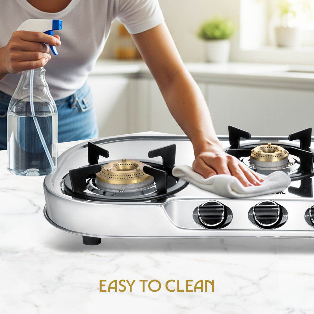 BOROSIL IGNITE PRO 3 BURNER COOKTOP STAINLESS STEEL