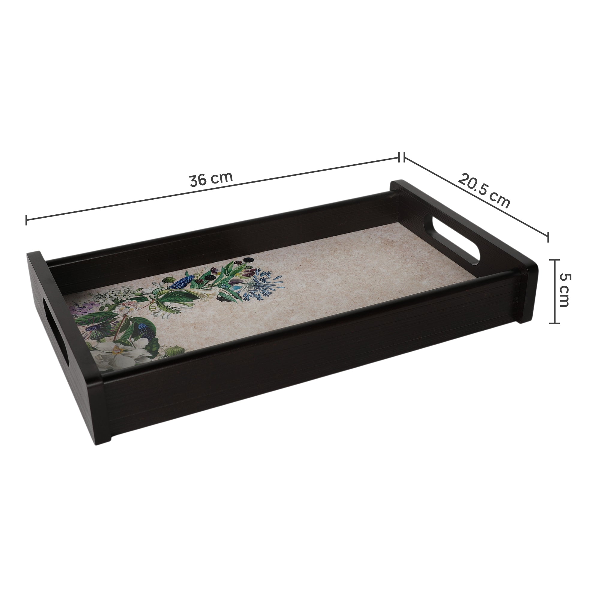 Floral Garden Wooden Tray Small