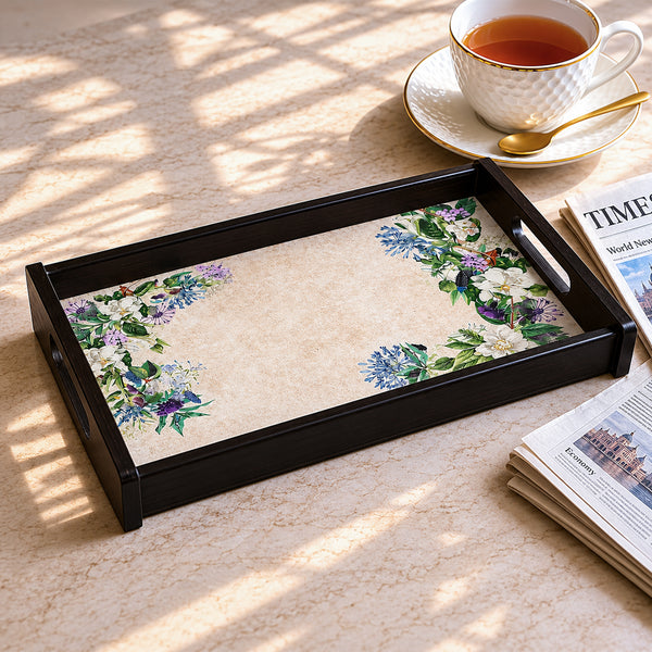 Floral Garden Wooden Tray Medium dimensions