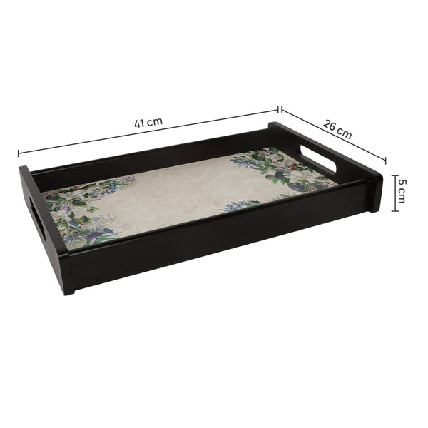 Floral Garden Wooden Tray Medium dimensions