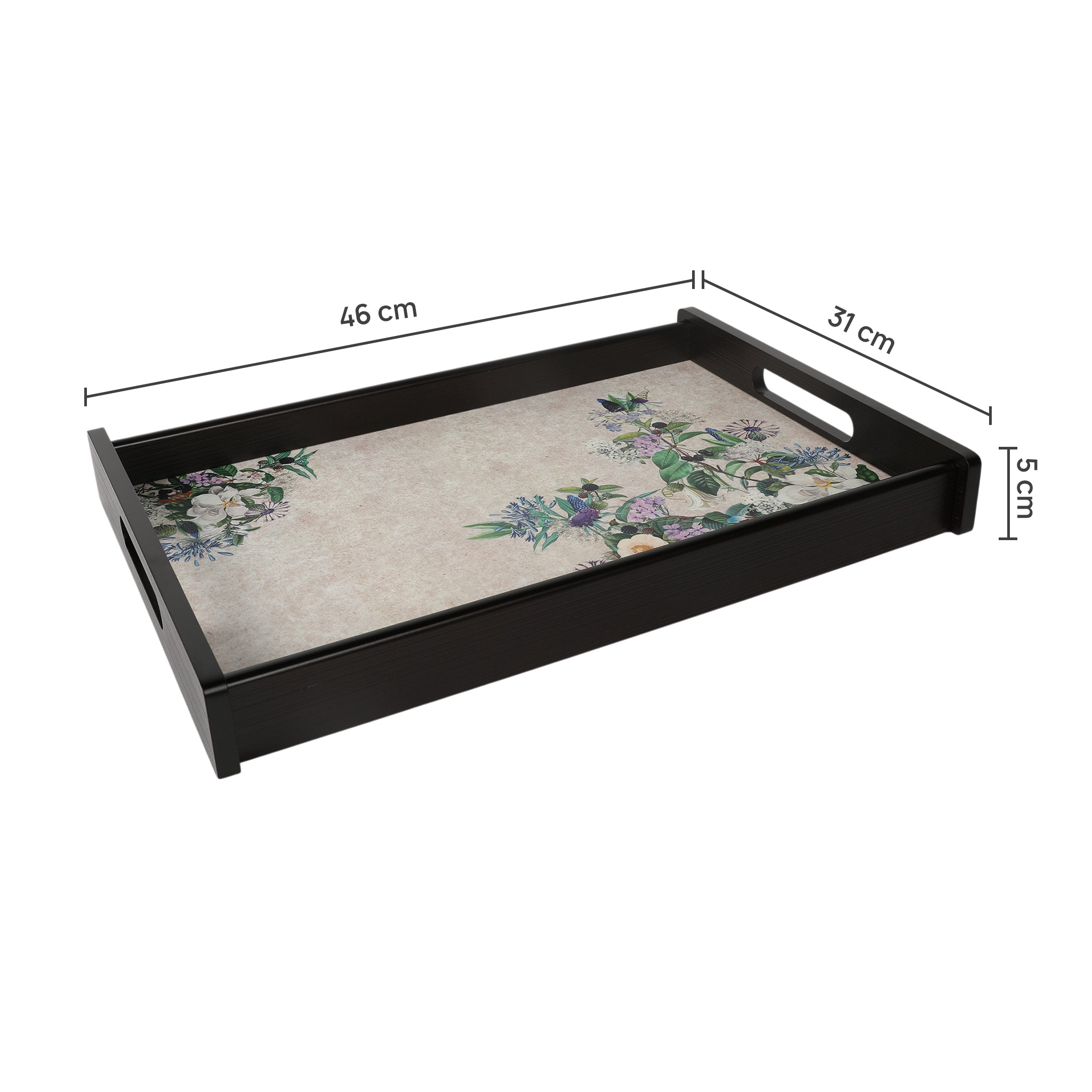 Floral Garden Wooden Tray Large