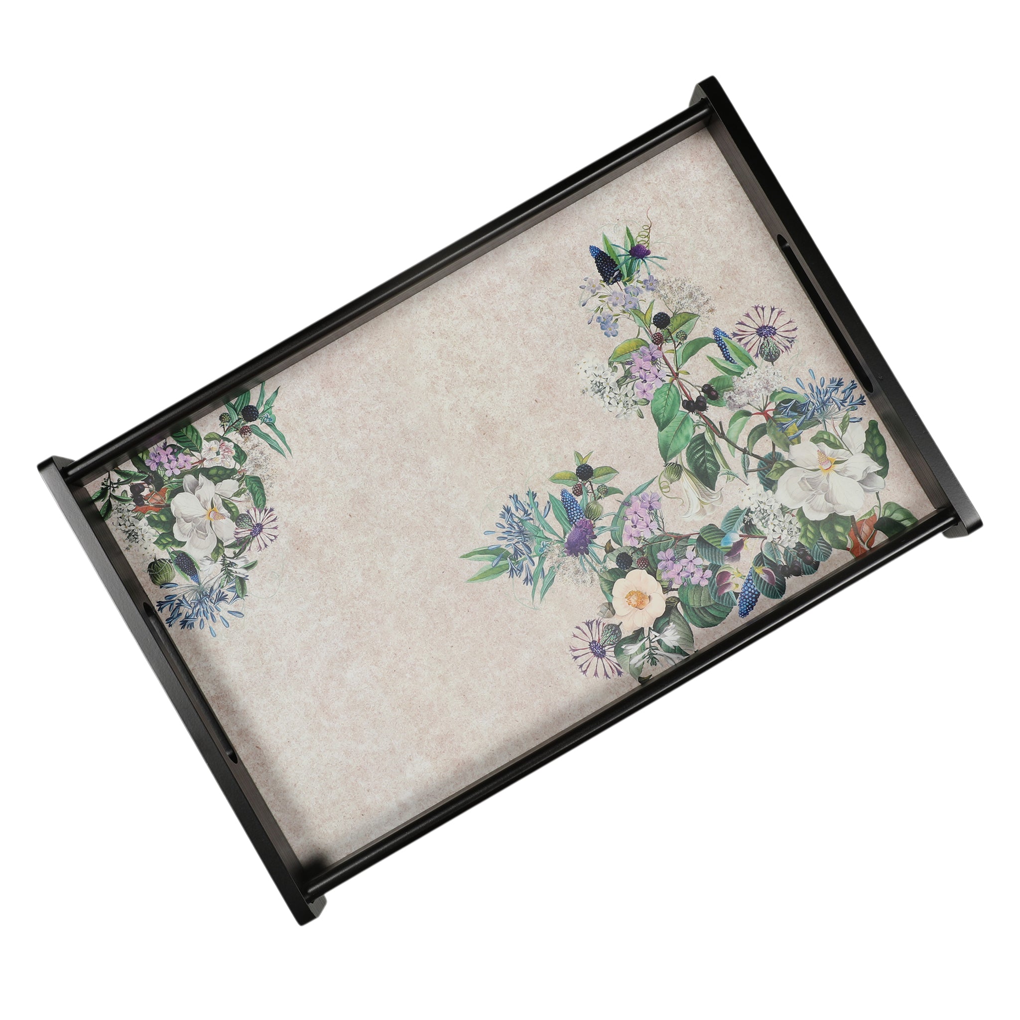 Floral Garden Wooden Tray Large