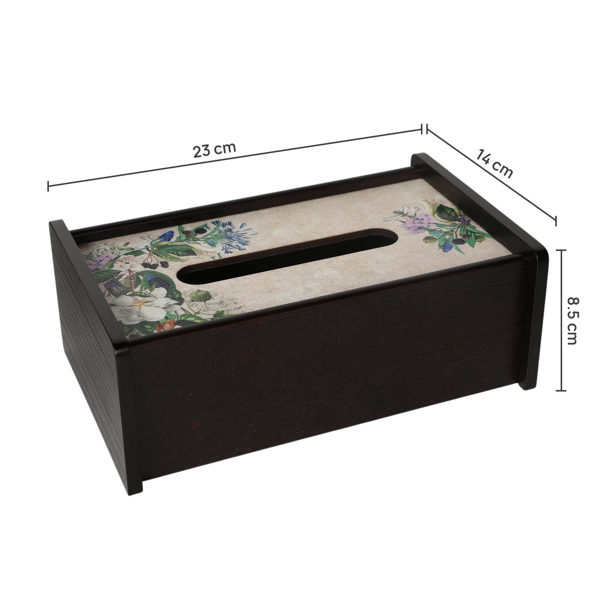Floral Garden Wooden Tissue Holder
