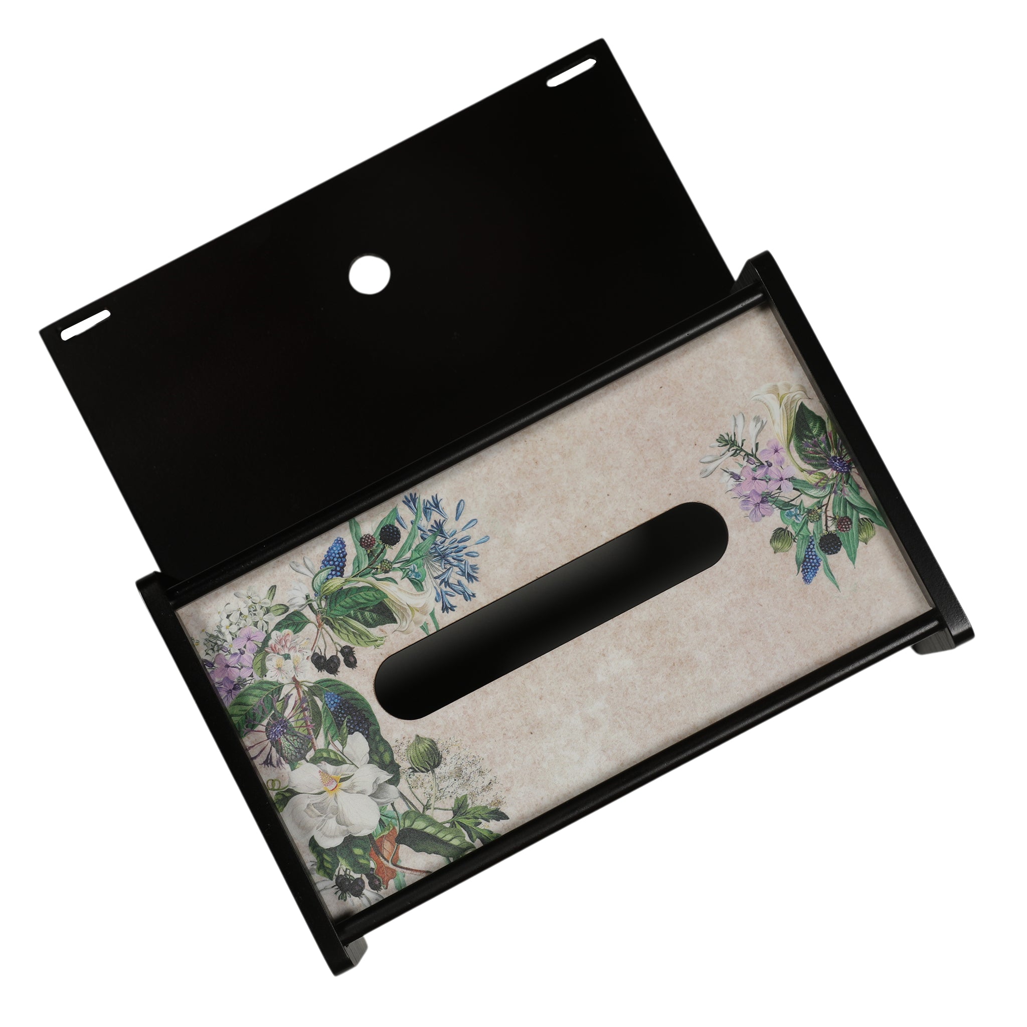 Floral Garden Wooden Tissue Holder