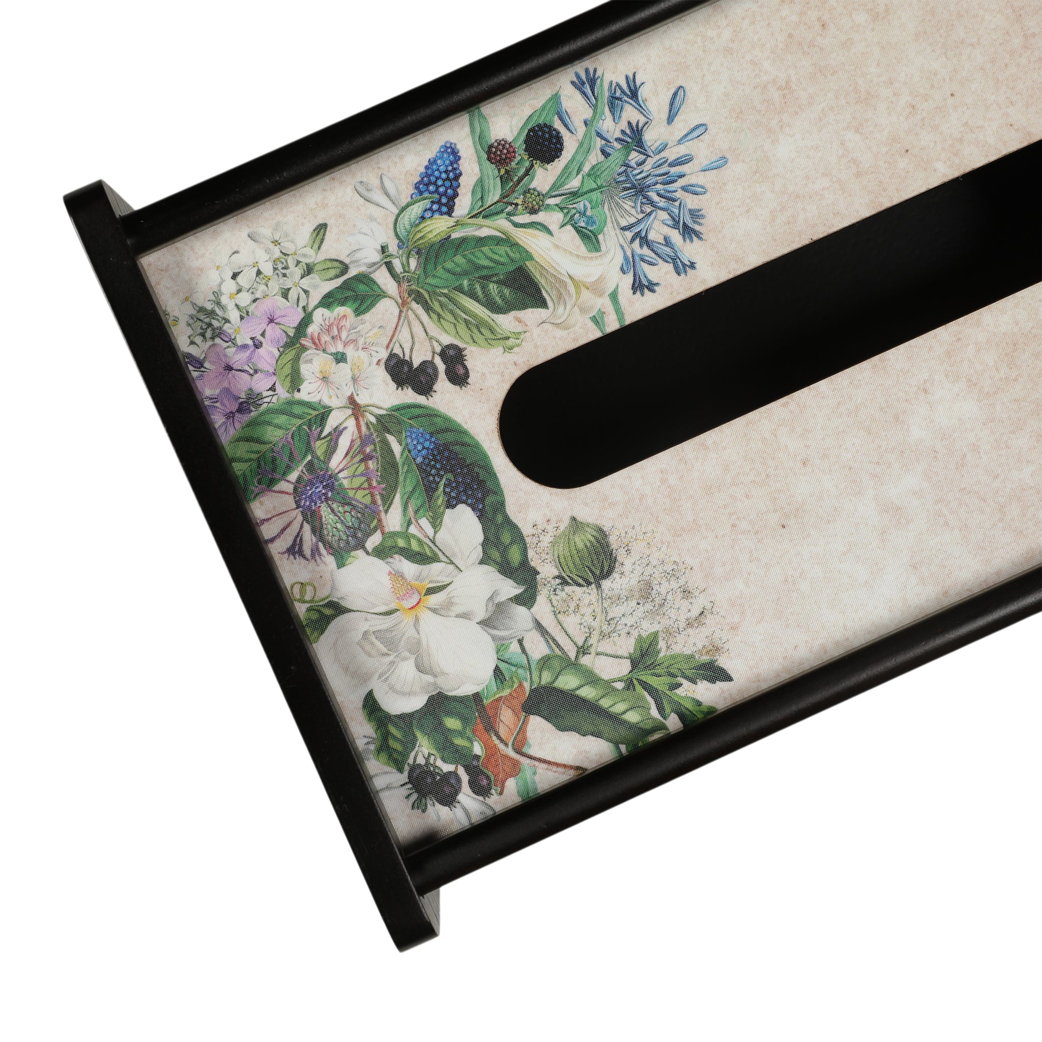 Floral Garden Wooden Tissue Holder
