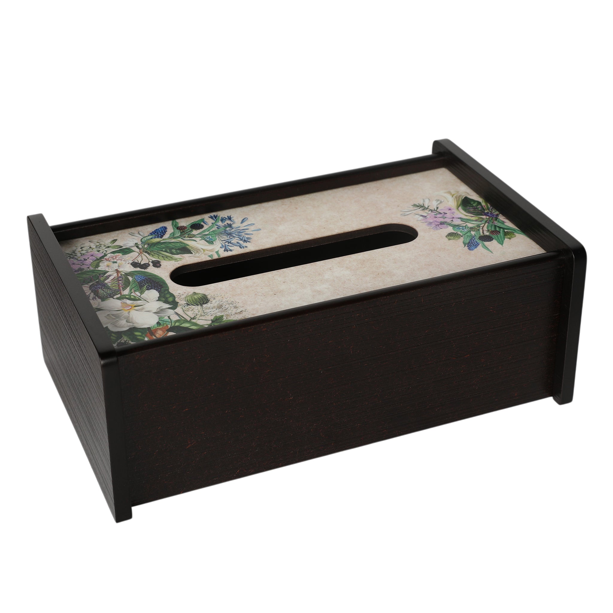 Floral Garden Wooden Tissue Holder