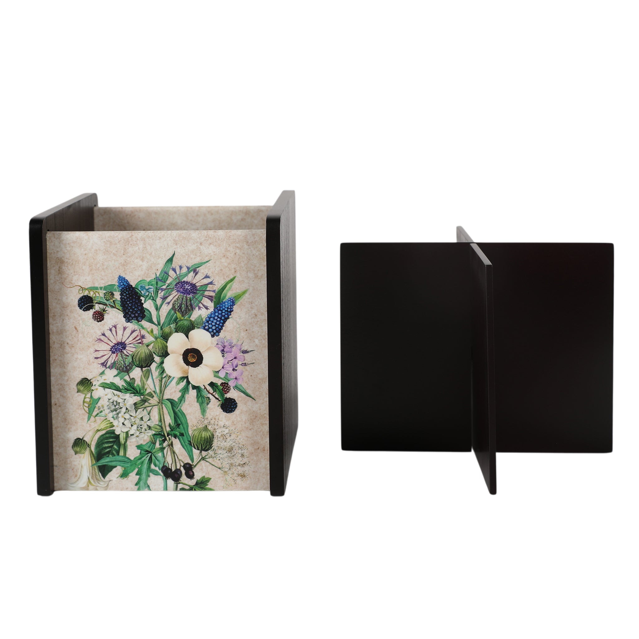 Floral Garden Wooden Cutlery Holder