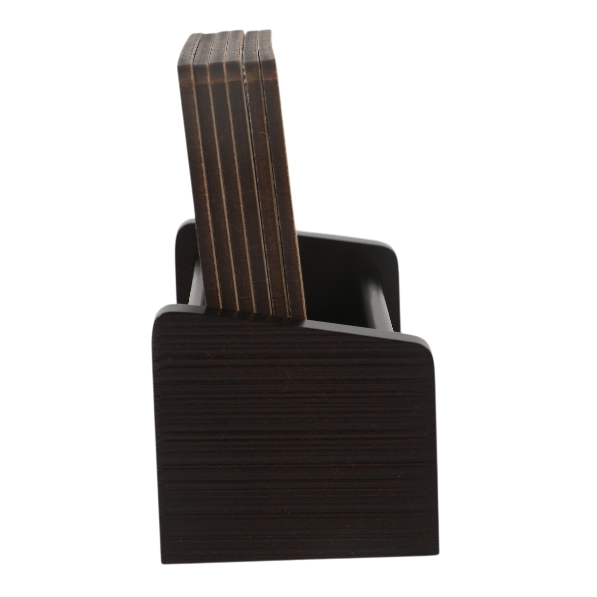 Floral Garden Wooden Coaster With Stand