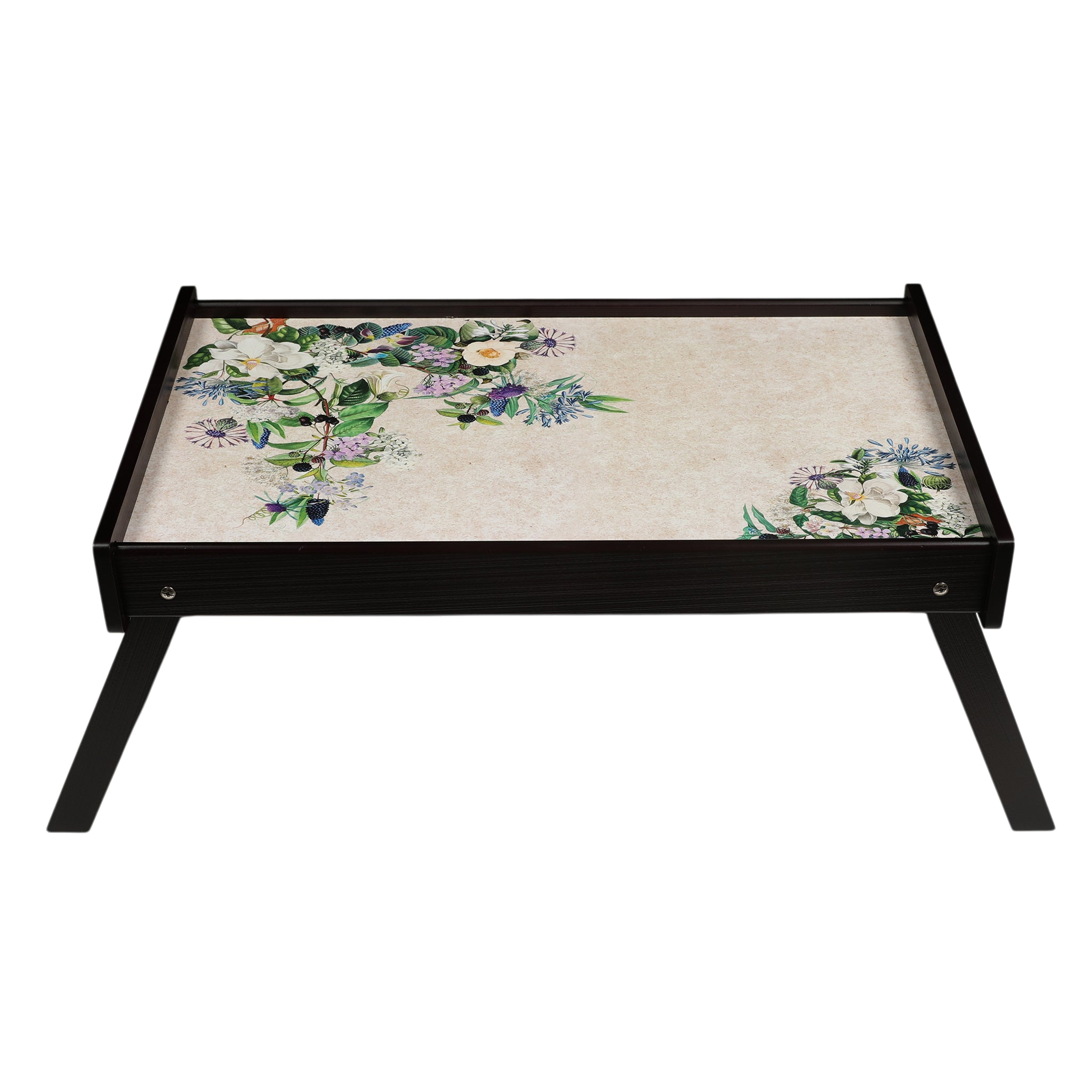 Floral Garden Wooden Bed Tray Large