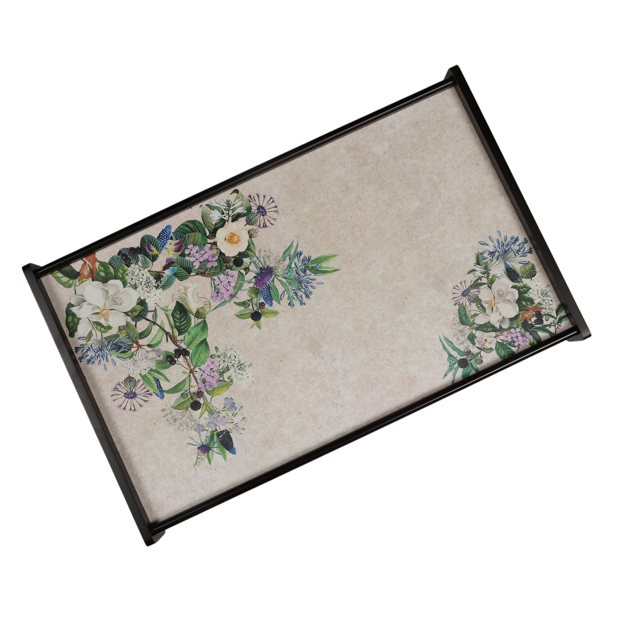 Floral Garden Wooden Bed Tray Large