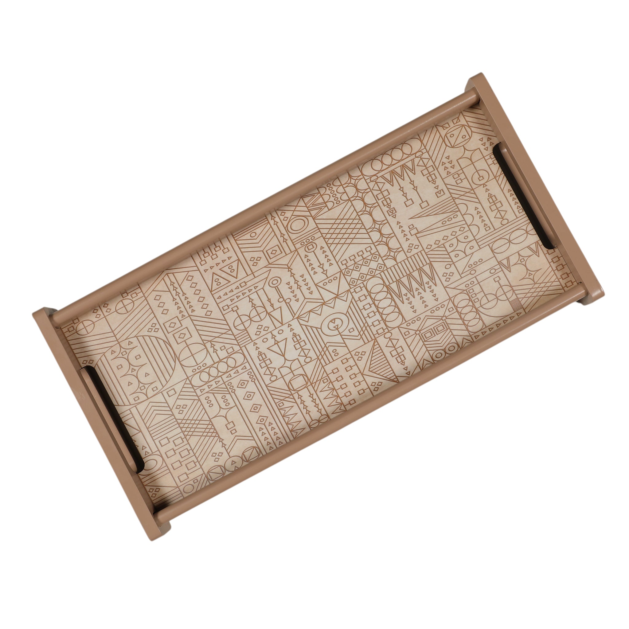 Line Art Wooden Tray Small